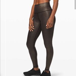 Lululemon wunder under foil leggings